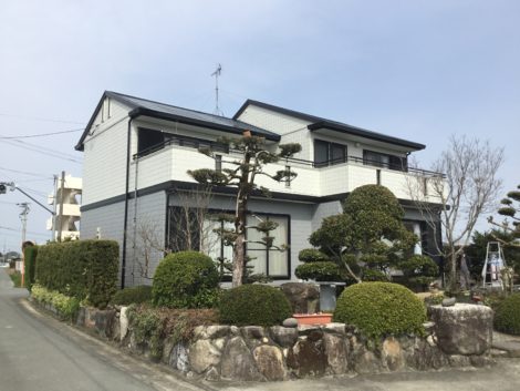 福岡県みやま市瀬高町高柳Ｂ様邸　外壁屋根塗装工事　ゼニス（特殊チタン配合４フッ化フッ素樹脂）